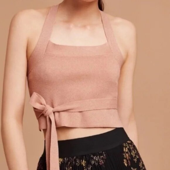 Aritzia Wilfred Matane Criss Cross Top Size XS Metallic Gold - Picture 1 of 8